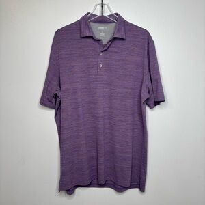 johnnie-O Hale Polo Shirt Purple Space Dye Performance L